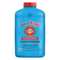 Gold Bond Foot Powder, Maximum Strength, Triple Action Relief, 4 Ounce