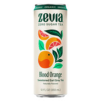 Zevia Earl Grey Tea, Organic, Sweetened, Blood Orange, 12 Fluid ounce