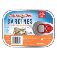 Chicken of the Sea Sardines, Lightly Smoked, 3.75 Ounce