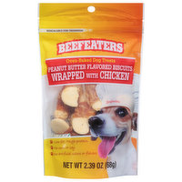 Beefeaters Dog Treat, Peanut Butter Flavored Biscuits, Wrapped with Chicken, Oven Baked, 2.39 Ounce