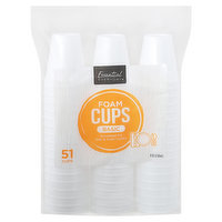 Essential Everyday Cups, Foam, Basic, 8 Ounce, 51 Each