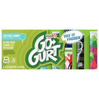 Go-Gurt Yogurt, Fat Free, Cotton Candy, 8 Each