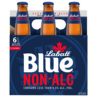 Labatt Blue Beer, Non-Alc, 6 Each