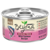 Beyond Grain Free, Natural Pate Wet Cat Food, Grain Free Wild Salmon Recipe, 3 Ounce