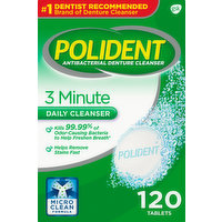 Polident Denture Cleanser, Antibacterial, Tablets, 120 Each