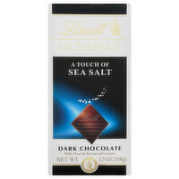 Lindt Excellence Dark Chocolate, a Touch of Sea Salt, 3.5 Ounce