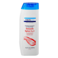 Equaline Dandruff Shampoo & Conditioner, Smooth Spice, 2 in 1,, 14.2 Ounce