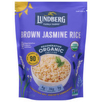 Lundberg Family Farms Jasmine Rice, Organic, Brown, 8 Ounce