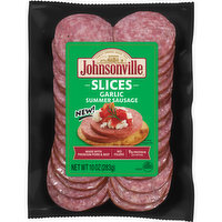 Johnsonville Garlic Summer Sausage Slices, 10 Ounce
