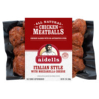 Aidells Chicken Meatballs, Italian Style with Mozzarella Cheese, 12 oz., 12 Ounce