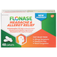 Flonase Headache & Allergy Relief, Caplets, 48 Each