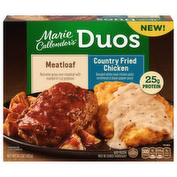 Marie Callender's Duos Meatloaf & Country Fried Chicken, Frozen Meal, 14.2 Ounce