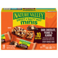 Nature Valley Granola Bars, Dark Chocolate, Peanut & Almond, Chewy, Sweet & Salty Nut, Minis, 10 Each