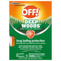 Off! Deep Woods Insect Repellent Towelettes, Long Lasting Protections, 12 Each