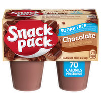 Snack Pack Pudding, Sugar Free, Chocolate, 4 Each