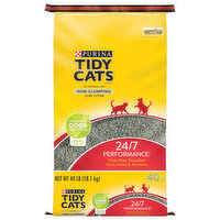 Tidy Cats Cat Litter, Clay, Non-Clumping, 24/7 Performance, 40 Pound