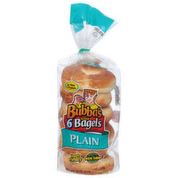 Bubba's Bagels, Plain, Sliced, 6 Each