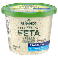Athenos Cheese, Reduced Fat, Feta, Traditional, Crumbled, 12 Ounce