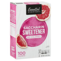 Essential Everyday Sweetener, Saccharin, Packets, 100 Each