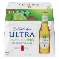 Michelob Ultra Beer, Lime & Prickly Pear Cactus, Infusions, 12 Each