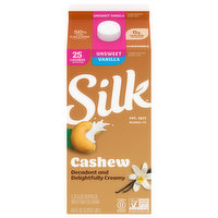 Silk Cashewmilk, Unsweet Vanilla, Cashew, 64 Fluid ounce