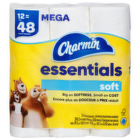 Charmin Bathroom Tissue, Mega, Soft, Unscented, 2-Ply, 12 Each