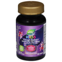 Nature's Way Cough Relief + Immune, Kids, Ages 2+, Gummies, Sambucus, 36 Each