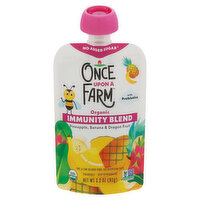 Once Upon a Farm Immunity Blend, Organic, Pineapple, Banana & Dragon Fruit, 3.2 Ounce