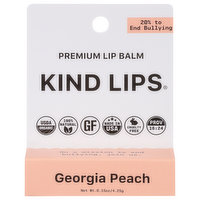 Kind Lips Lip Balm, Premium, Georgia Peach, 0.15 Ounce