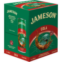 Jameson Whiskey and Cola Cocktail, Ready to Drink, 4 Pack Cans, 48 Fluid ounce