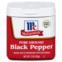 McCormick Black Pepper, Pure Ground, 3 Ounce