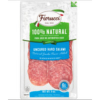 Fiorucci 100% Natural Uncured Hard Salami, 4 Ounce