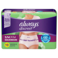 Always  Discreet Underwear, Maximum, S/M, 19 Each