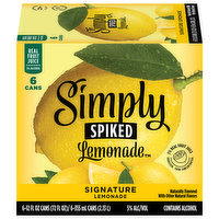 Simply Spiked Beer, Signature Lemonade, 6 Each