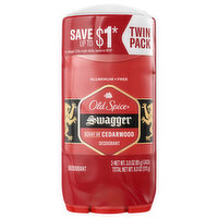 Old Spice Deodorant, Swagger, Scent of Cedarwood, Twin Pack, 2 Each