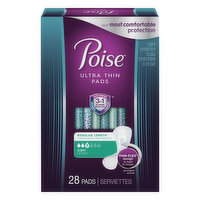 Poise Pads, Ultra Thin, Light, Regular Length, 28 Each