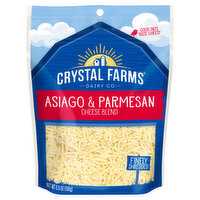 Crystal Farms Cheese, Finely Shredded, Asiago & Parmesan Cheese Blend, 5.5 Ounce