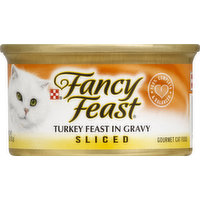Fancy Feast Cat Food, Gourmet, Sliced, Turkey Feast in Gravy, 3 Ounce