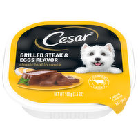 Cesar Canine Cuisine, Grilled Steak & Eggs Flavor, Classic Loaf in Sauce, 3.5 Ounce