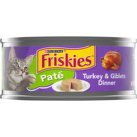 Friskies Cat Food, Turkey & Giblets Dinner, Pate, 5.5 Ounce