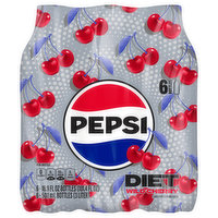 Pepsi Diet Pepsi Soda Wild Cherry Cola 16.9 Fl Oz 6 Count, 6 Each