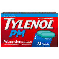 Tylenol PM Acetaminophen, Extra Strength, Caplets, 24 Each