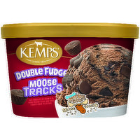 Kemps Double Fudge Moose Tracks Ice Cream, 1.5 Quart