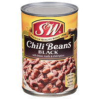 S&W Chili Beans, with Onion Garlic & Chili Spices, Black, 15.5 Ounce