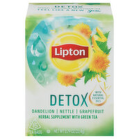 Lipton Detox Green Tea, Tea Bags, 15 Each