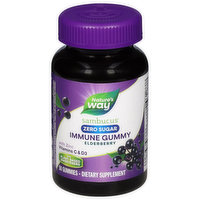 Nature's Way Sambucus Immune Gummy, Zero Sugar, Elderberry, 50 Each