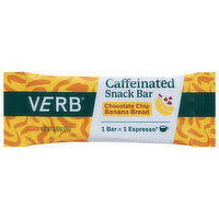 Verb Snack Bar, Chocolate Chip, Banana Bread, Caffeinated, 0.92 Ounce