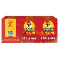 Sun-Maid California Sun-Dried Raisins 6-Pack/1oz Cartons, 6 Each