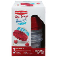 Rubbermaid Take Alongs Containers & Lids, Twist & Seal, 1.6 Cup, 1 Each