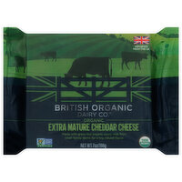 British Organic Dairy Co. Cheese, Organic, Cheddar, Extra Mature, 7 Ounce